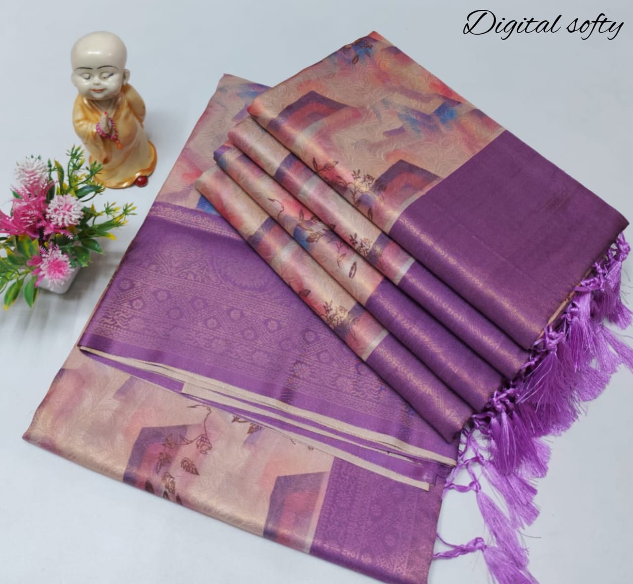 Digital soft silk sarees