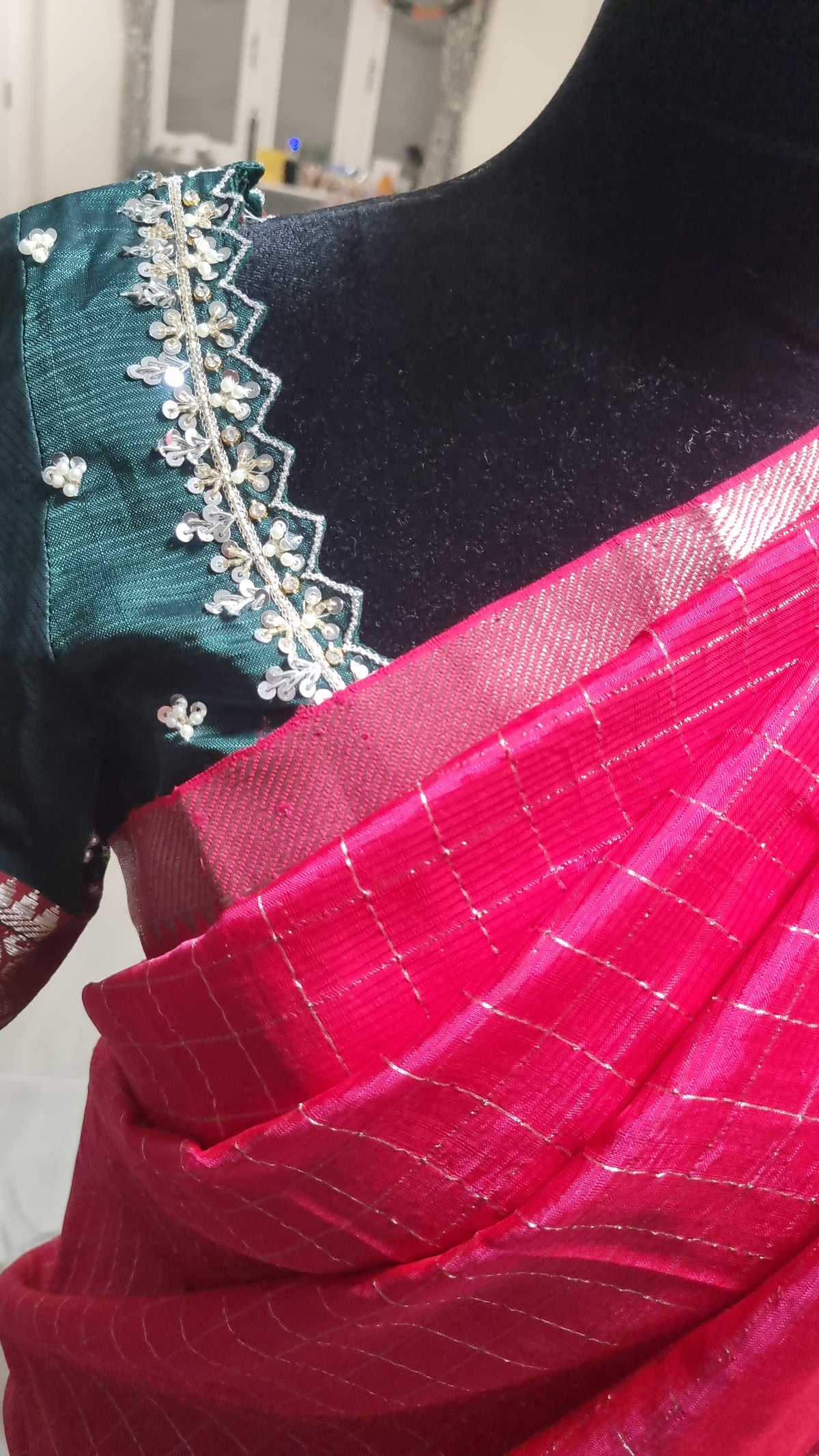 Mangalagiri pattu Half saree