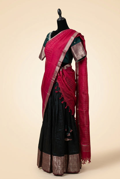 Mangalagiri pattu Half saree